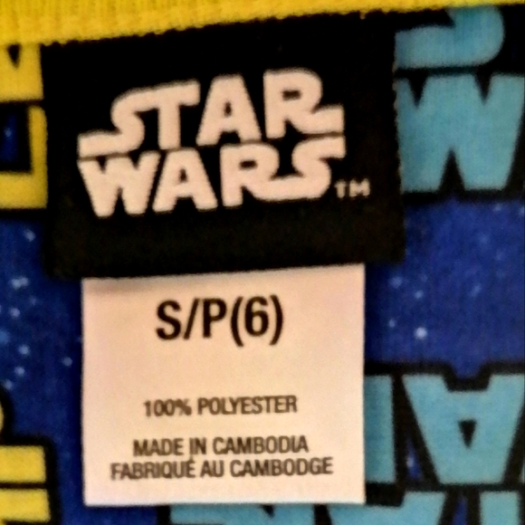 🔥SALE🔥 Star Wars R2D2 Girl's Blue Baby Doll Pajama Set NWT Size Small (6) - Picture 7 of 9